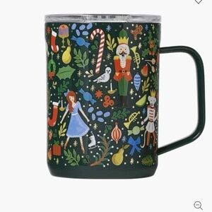 Rifle Paper Co 16 oz. Coffee Mug Christmas Nutcracker Green Brand New!